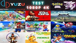 Yuzu Nintendo Switch Emulator Gameplay - Test 10 Games 1080P & 4K 60FPS RX 6700 XT Ryzen 5 5600X