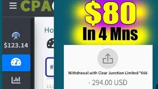 How To Make $80/4 minutes (cpagrip self click 2024!)