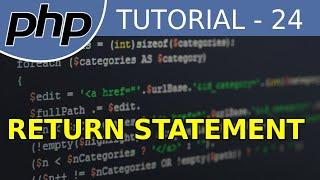 return Statement - #24 PHP Tutorial For Beginners With Examples