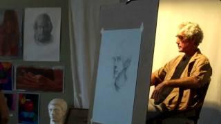 Atelier Maui Portrait Drawing Demo - Midway, Open Studio, May 21, 2011