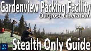 Far Cry 5 - Gardenview Packing Facility Stealth Outpost Liberation Undetected, Walk-through, 4K