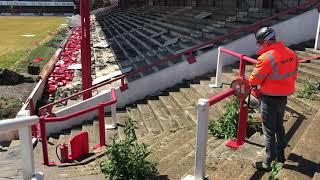 Removal of Crush Barrier from the Ealing Road terrace at Griffin Park