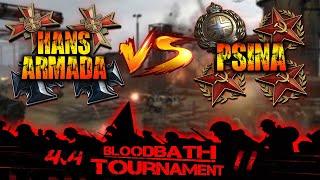 HANS ARMADA VS PSINA - Game 1 - [ BloodBath 4v4 ] Company of Heroes 2