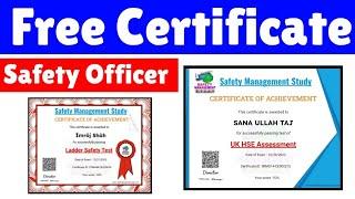 Safety Officer Test Free Certificate || Free Safety officer online test | Safety Officer Course
