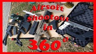 Airsoft Target Shootout in 360 VR - Multiple Weapons