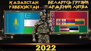 Казахстан Узбекистан VS Беларусь Грузия Армения Литва Латвия Эстония  Армия 2022 Сравнение