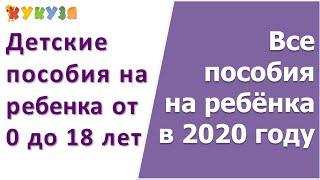 Пособия на детей в 2020 году