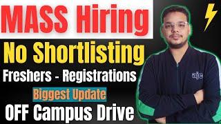 Direct Mass Hiring | OFF Campus Drive For 2024 , 2023 , 2022 , 2021 Batch Hiring | Freshers Job