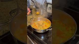 making chicken noodle soup  #foodlover #cooking #soup #trend #chef