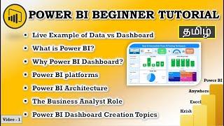 Power BI #1 - Introduction & Overview To Power BI in Tamil | Krish Excel Anywhere|