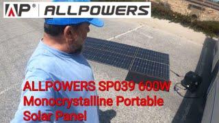 ALLPOWERS SP039 600W Monocrystalline Portable Solar Panel
