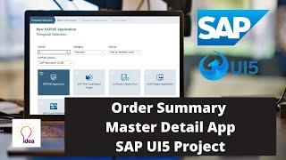 Order Summary | Master Detail App | SAP UI5 Project