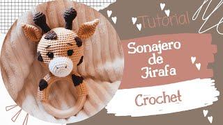  Sonajero de JIRAFA en crochet amigurumi