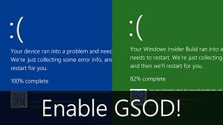 Windows 11: Enable GSOD on non-Insider versions!