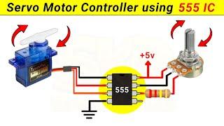 How to make a Servo Motor Controller using 555 IC || SKR Electronics Lab