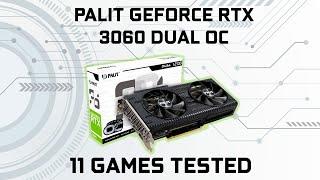 Palit GeForce RTX 3060, 11 games tested. Ultra settings, 1440p display resolution.