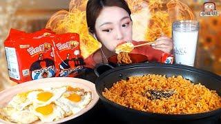 한정판!! 미니 핵불닭볶음면 먹방!!! 슈기 Shugi Mukbang eating show