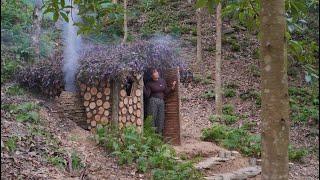 Build a warm shelter for the coming winter alone with a stone and clay stove.