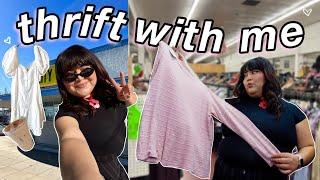 thrifting for SPRING at a cheap thrift store! *plus size*