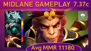 ⭐ 7.37c Monkey King |K+A-D - 36 KP - 78%| Mid Gameplay - Dota 2 Top MMR