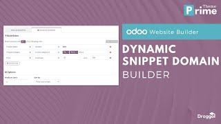 Dynamic snippet with domain builder | Odoo eCommerce