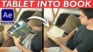 TURNING TABLET INTO BOOK (Zach King Style) - After Effects VFX Tutorial