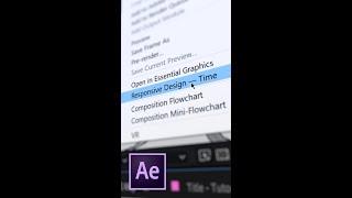 Responsive Design - Time in After Effects #Shorts