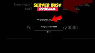 Free Fire Server Busy Problem Solved  #freefire #serverbusy