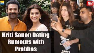 Amidst Dating Rumours with Prabhas, Kriti Sanon arrives at Airport, Fans take selfies