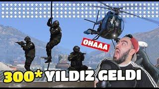 300* YILDIZ'DA KANLI EVIN ÇATISINA ÖZEL POLISLER GELDI (GTA 5)