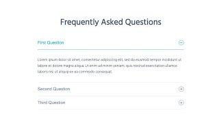 FAQs | Accordion Menu | Javascript & HTML/CSS