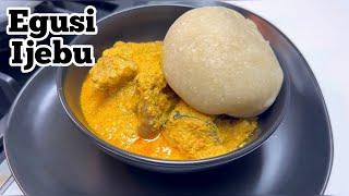 EGUSI IJEBU AND EBA PREPARED THE EASIEST WAY! | EGUSI RECIPE #cooking #nigerianfood #localrecipes