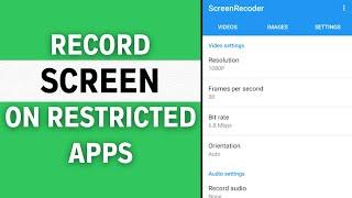 How to Screen Record Restricted Apps | Black Screen Problem 2024