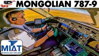 MIAT Boeing 787-9 Cockpit out of Mongolia