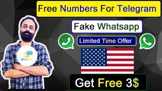 How to get 3$ free credit on virtual number | make unlimited fake Whatsapp Telegram account 2024