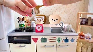 Re-Ment Mini Kitchen | Toy Food Miniatures | Mini Toy Food Cooking | Chocolate Donuts