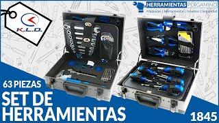 SET DE HERRAMIENTAS PARA HOGAR Y MECÁNICA 63 PIEZAS - KLD 1845 - ARGENTINA | HERRAMIENTAS PERGAMINO