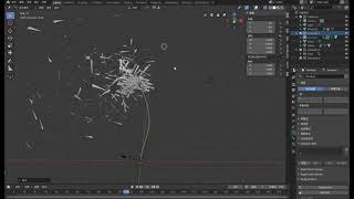 Blender physics experiment-Real-Time Dandelion simulation
