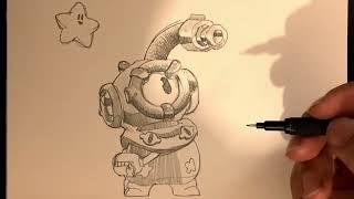 How to draw new brawler Otis | Brawl Stars Otis drawing step by step