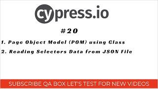 Part 20 - Cypress - Page Object Model (POM) Pattern