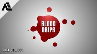 After Effects Tutorial: Blood Drips - No Plugin (Free Project)