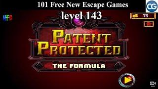 101 Free New Escape Games level 143- Patent Protected  THE FORMULA - Complete Game