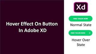 Hover Over Effect in Adobe XD |How to Create hover over effect in Adobe XD button|Adobe XD Tutorials