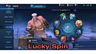 NEW LUCKY SPIN EVENT FRANCO SPECIAL SKIN ( MASTERCHEF ) IN LUCKY DRAW | MLBB