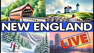 A New England Winter - Live Webcams, Relaxing Music, Weather - Maine, Vermont, NH, MA, CT and RI