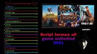 SCRIPT TERMUX ALL GAME 2021 UNLIMITED || Work100%