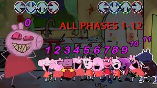 FNF Peppa ALL PHASES vs Peppa.Exe Sings Bacon Song - Friday Night Funkin'