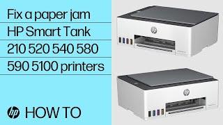 How to fix a paper jam | HP Smart Tank 210, 520, 540, 580-590, 5100 | HP Printers | HP Support