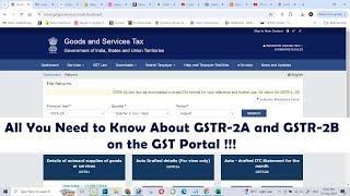 All You Need to Know About GSTR-2A and GSTR-2B on the GST Portal !!!