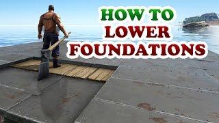 ARK - How To Lower Foundations On A RAFT OR PLATFORM - Ark Survival Evolved